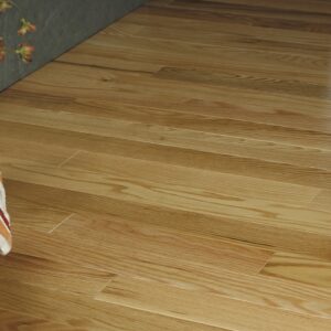 up-close photo of Red Oak Clear hardwood flooring from our Pro collection