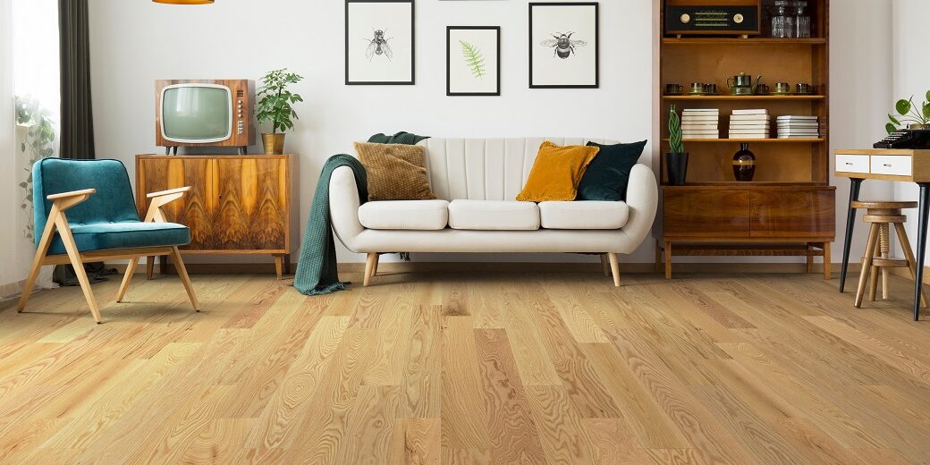 photo of Engineered 5” Red Oak Premium Grade Clear Finish hardwood flooring from our Freeport collection